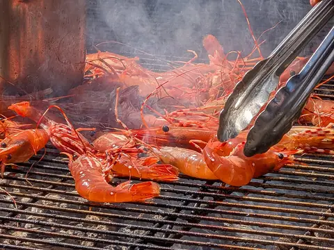 大正エビの塩焼き